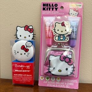 💥2/$15 New crème shop hello kitty lip balm & hello kitty coin purse lip gloss